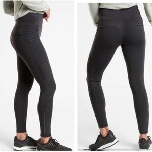 Athleta Delancey moto tights black Small Black